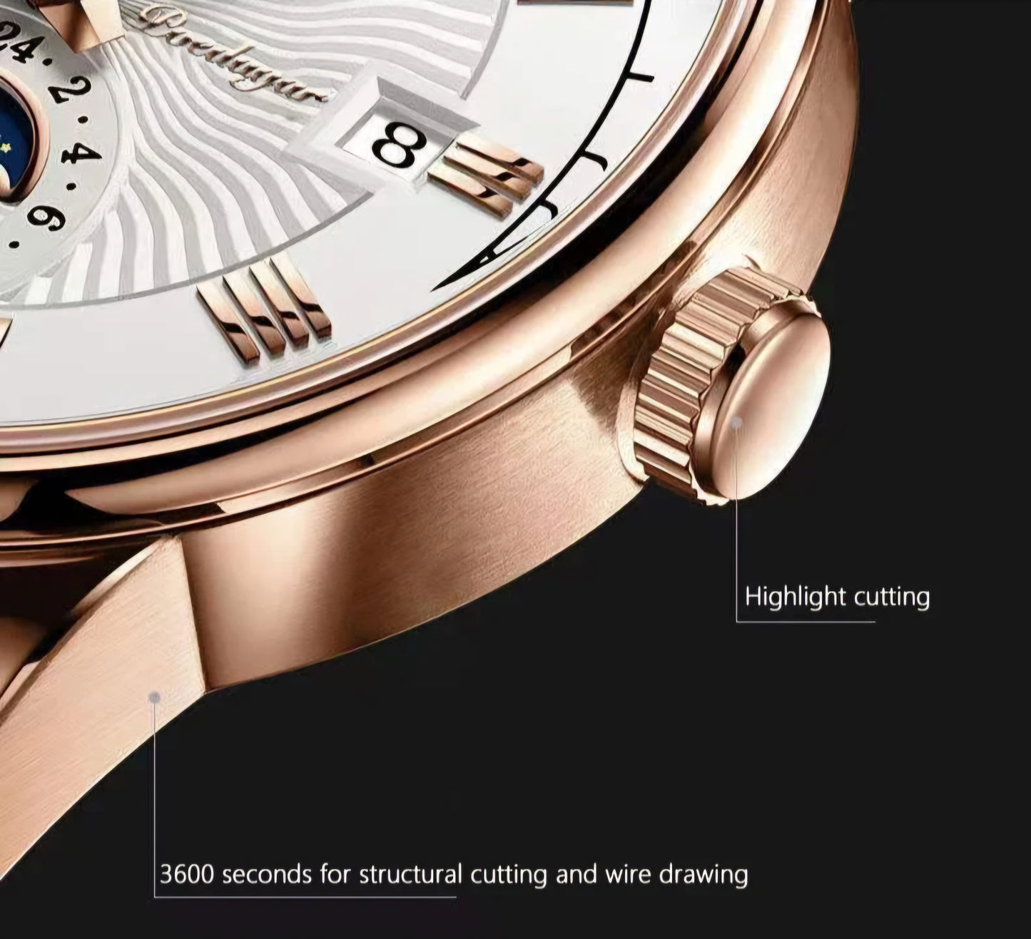 Poedagar Chronograph Pattern Men Wristwatch