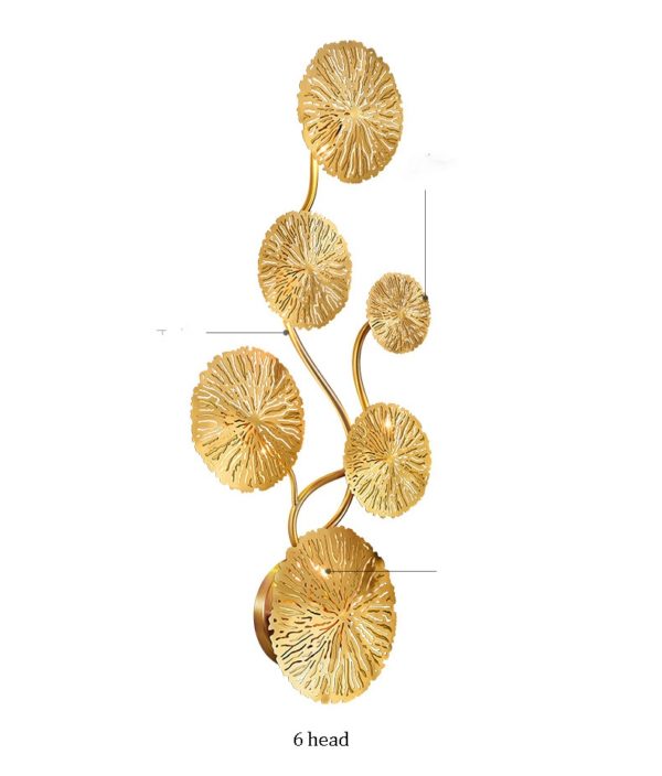 Gold Lotus Leaf Wall Lamp