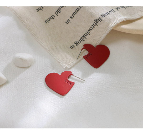 Red Heart Studs