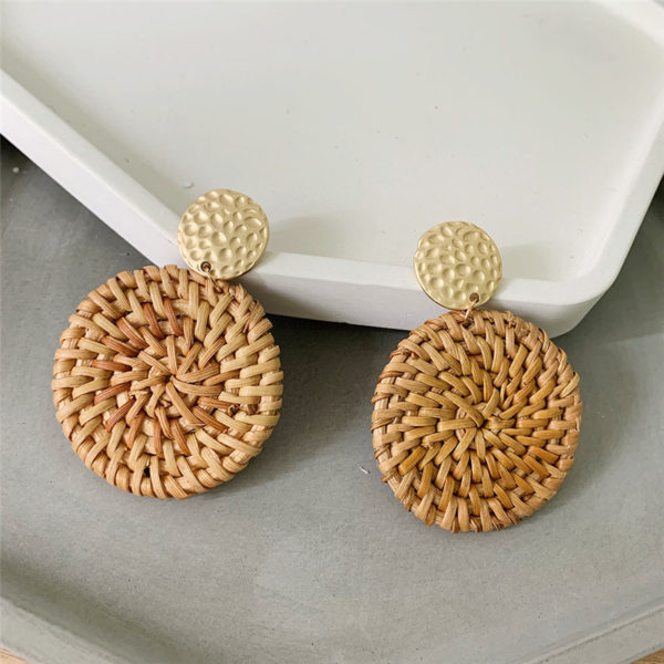 Rattan Knitted Earrings