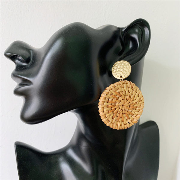 Rattan Knitted Earrings