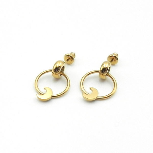 Pointed Moon Studs Set