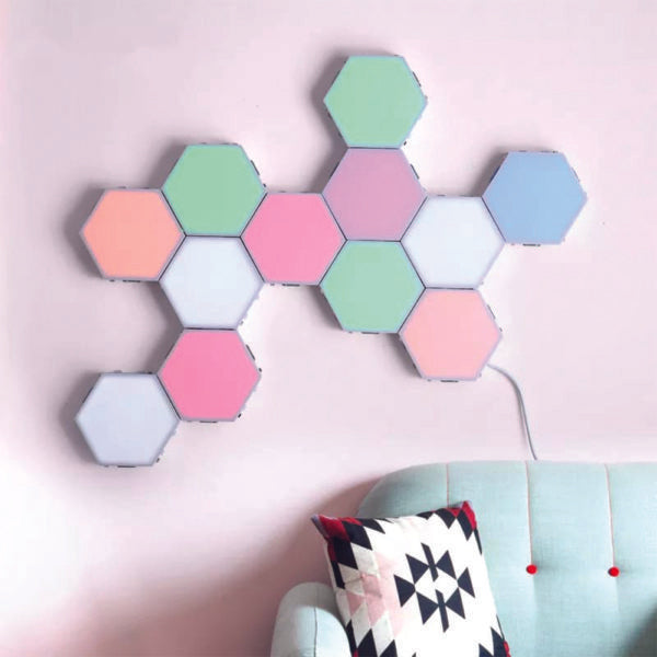 Hexagonal Honeycomb Colorful Wall Light