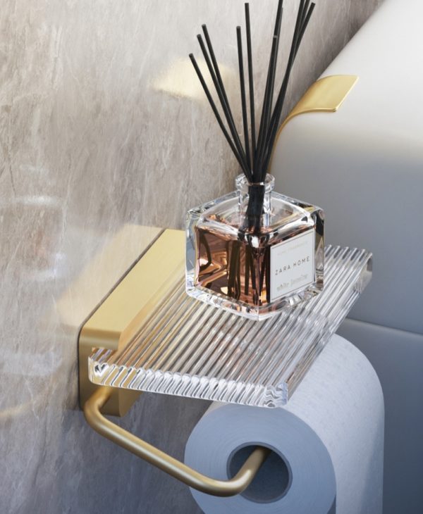 Toilet Roll Holder with Rack