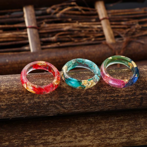 Dried Flower Resin Ring