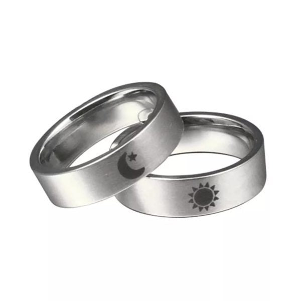 Moon & Sun Couple Rings