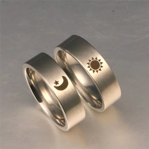 Moon & Sun Couple Rings