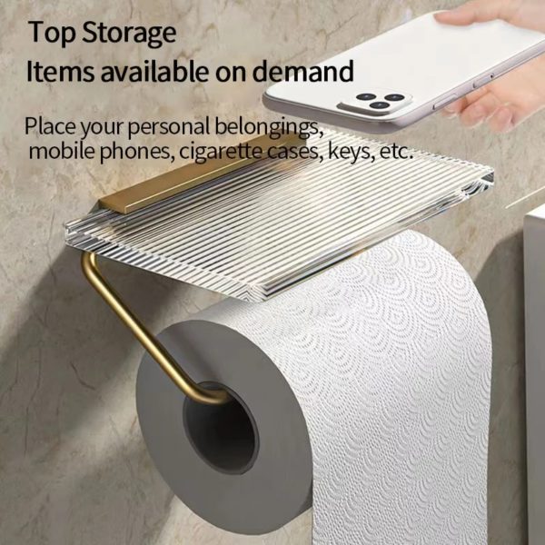 Toilet Roll Holder with Rack