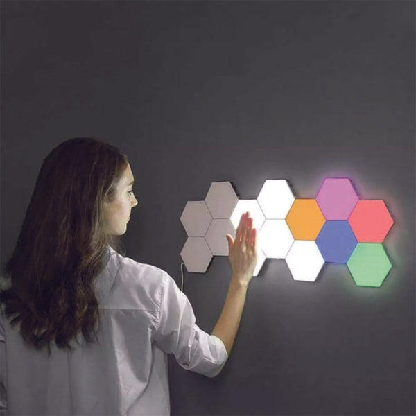 Hexagonal Honeycomb Colorful Wall Light