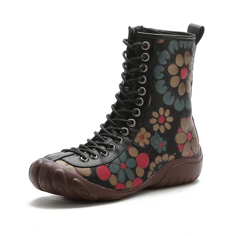 Cowhide Lace-up Shoes