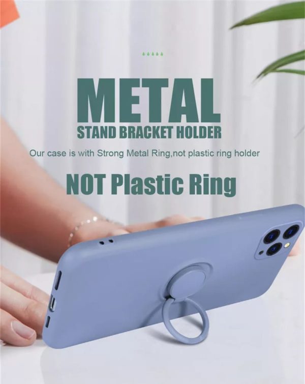 Silicone iPhone Cover With Ring Holder