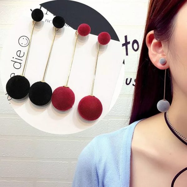 Plush Ball Earrings