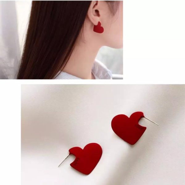 Red Heart Studs