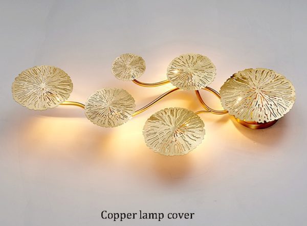Gold Lotus Leaf Wall Lamp