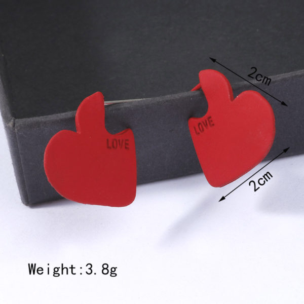 Red Heart Studs
