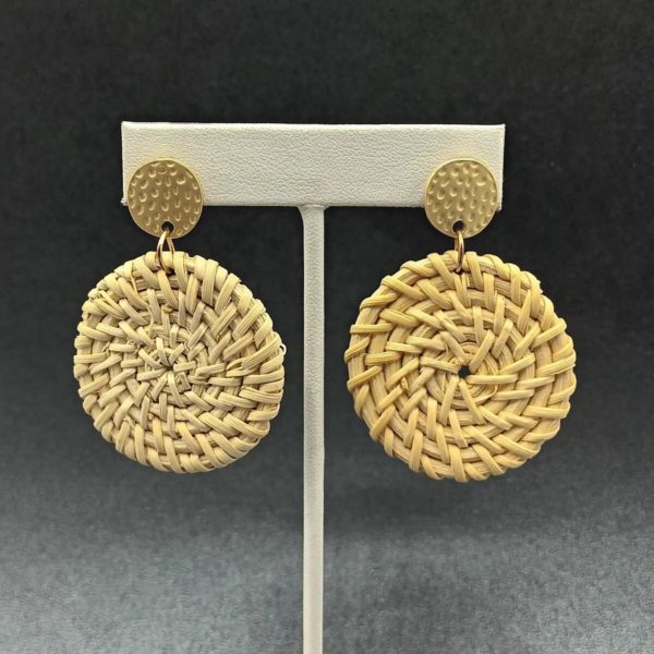 Rattan Knitted Earrings