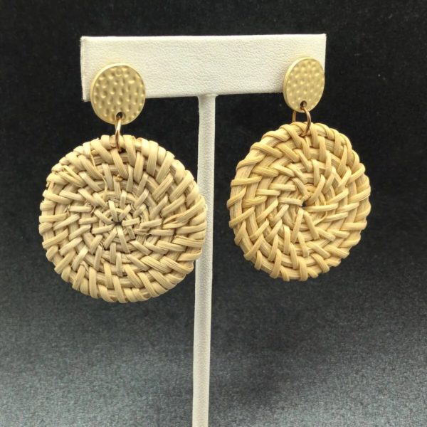 Rattan Knitted Earrings