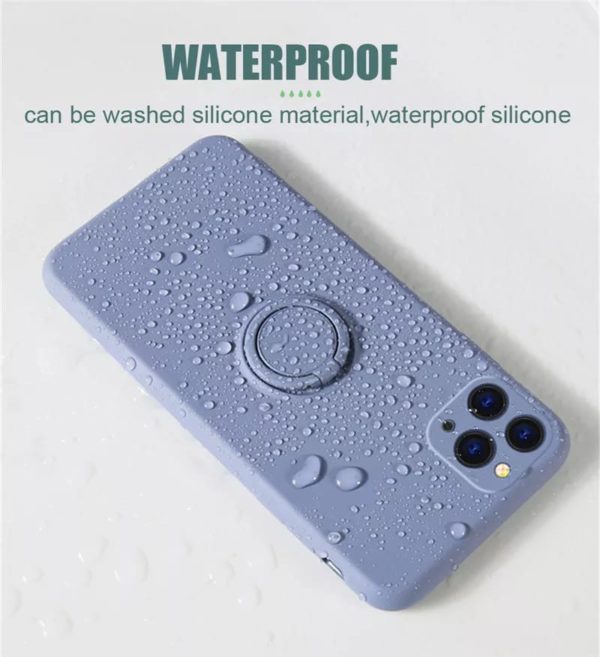 Silicone iPhone Cover With Ring Holder