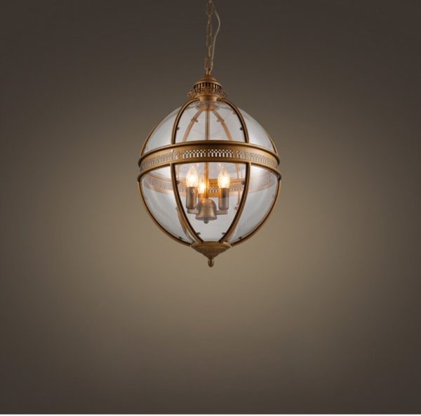Wrought Iron Glass Lampshade