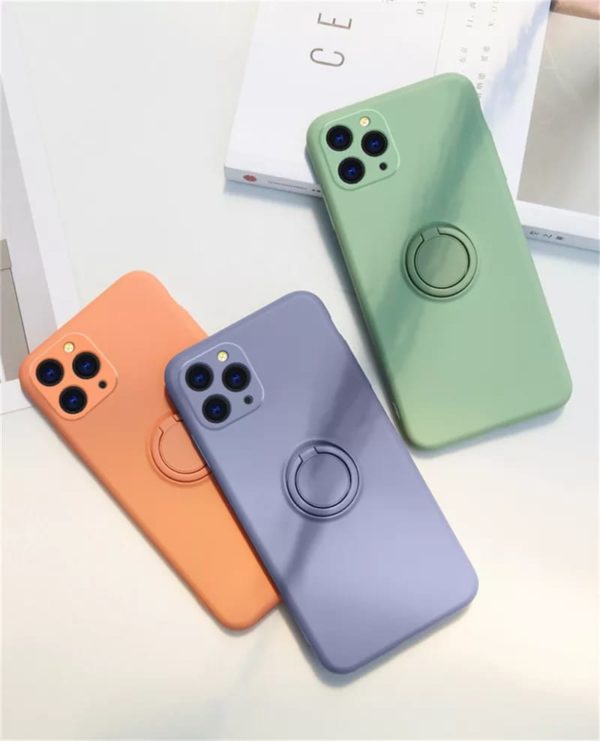 Silicone iPhone Cover With Ring Holder