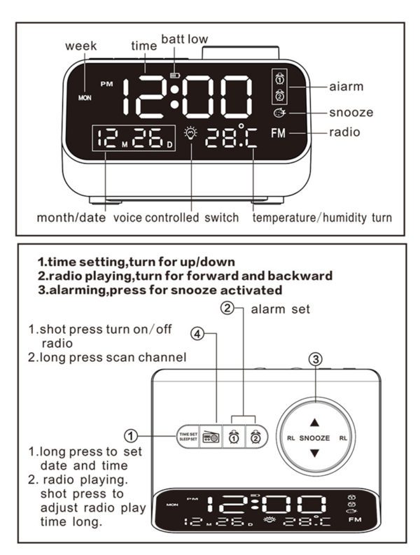 FM Radio Alarm Clock