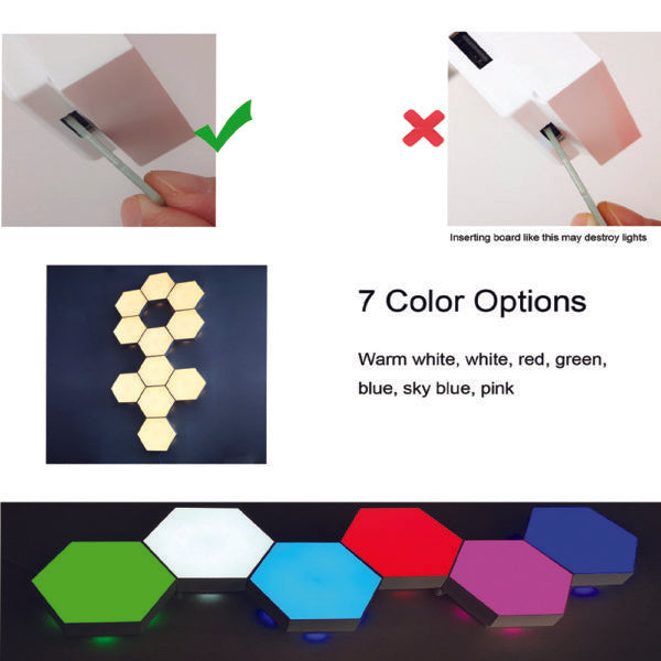 Hexagonal Honeycomb Colorful Wall Light
