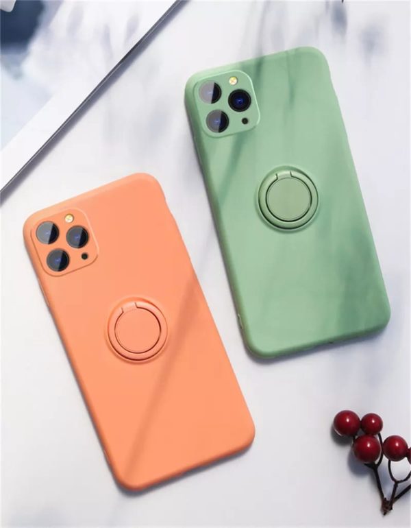 Silicone iPhone Cover With Ring Holder