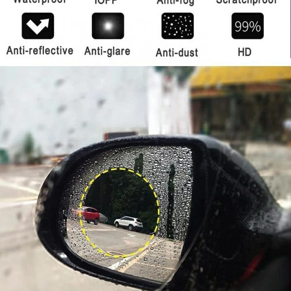 Anti-Mist Car Mirror Film - Pack of 2