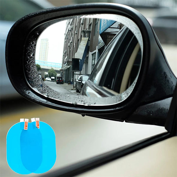 Anti-Mist Car Mirror Film - Pack of 2