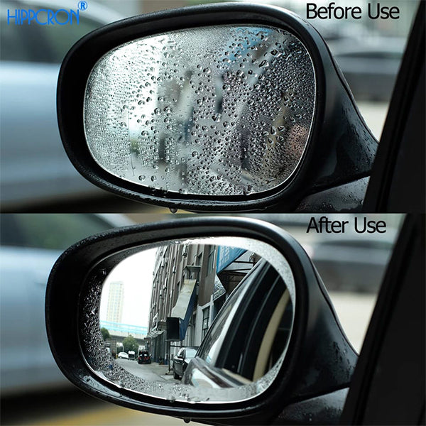 Anti-Mist Car Mirror Film - Pack of 2