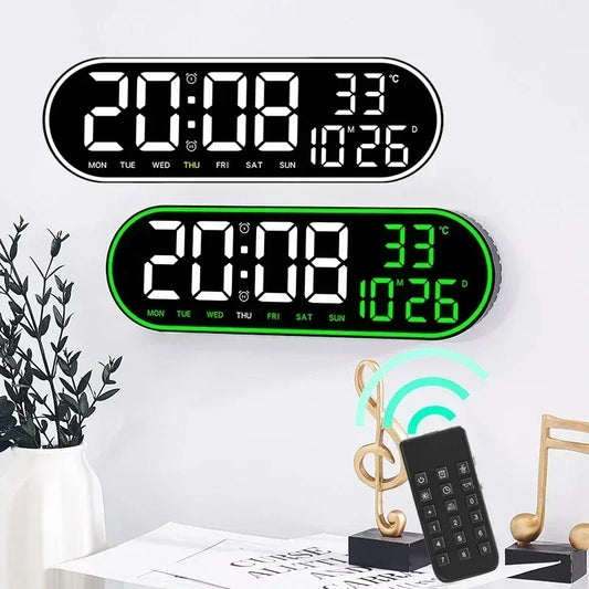 Digital Oval Wall Clock