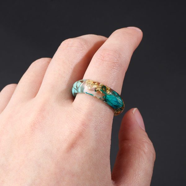 Dried Flower Resin Ring