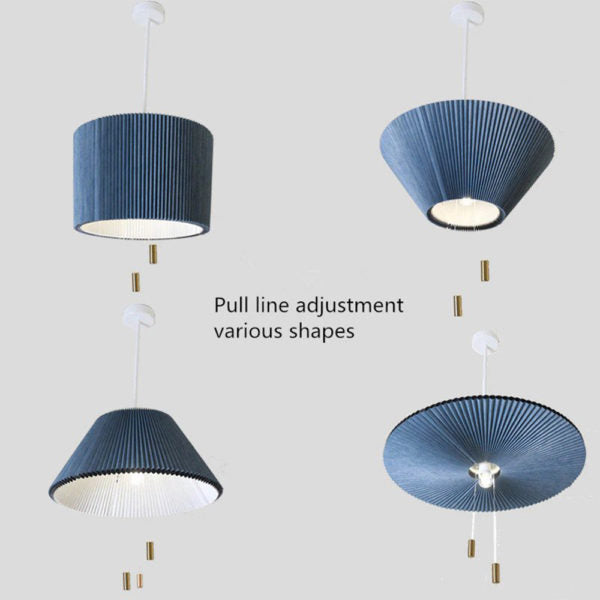 Adjustable Pleated Pendant Light