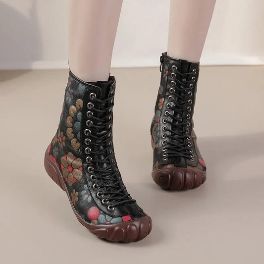 Cowhide Lace-up Shoes