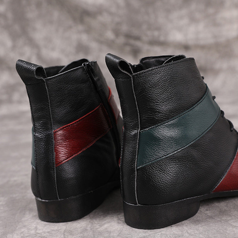 Patchwork Ankle Boots