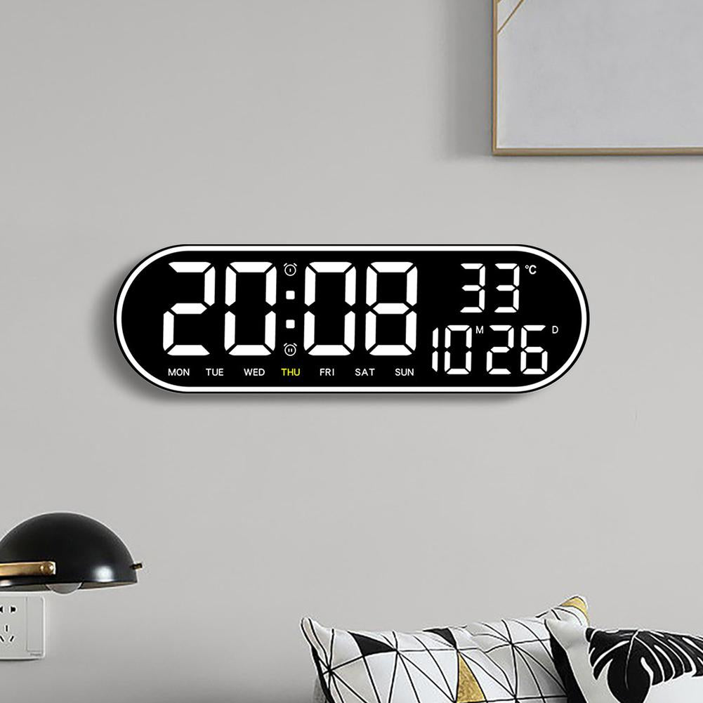 Digital Oval Wall Clock