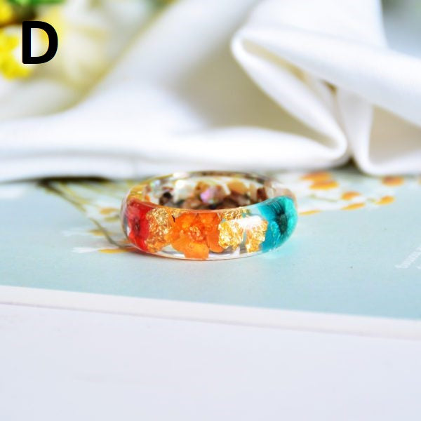 Dried Flower Resin Ring